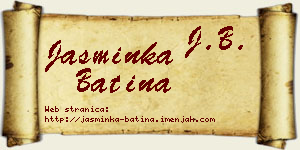 Jasminka Batina vizit kartica